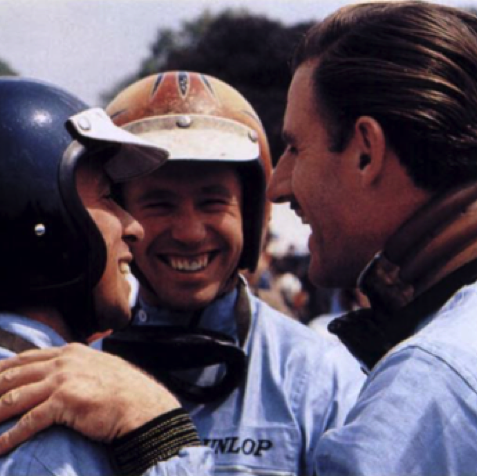 JC Mike Spence Graham Hill Silverstone 67 JC Mike Spence Graham Hill Silverstone 67